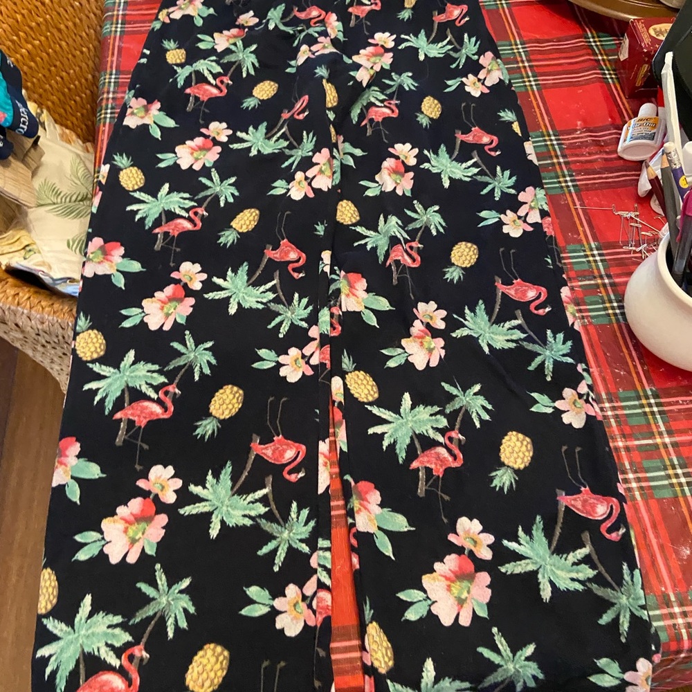 Abercrombie Kids Black Tropical Print Pants